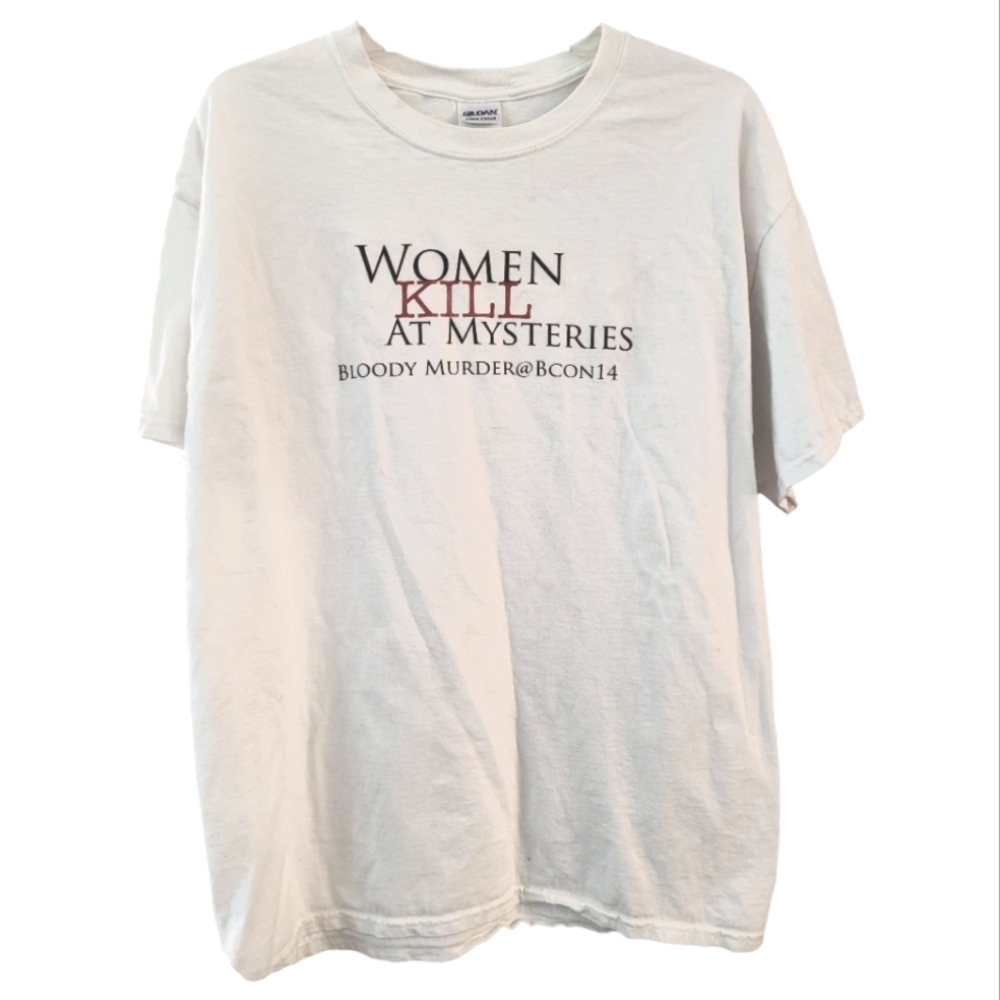 Women Kill At Mysteries Short Sleeve Graphic T-Shirt Bouchercon 2014 - Size L
